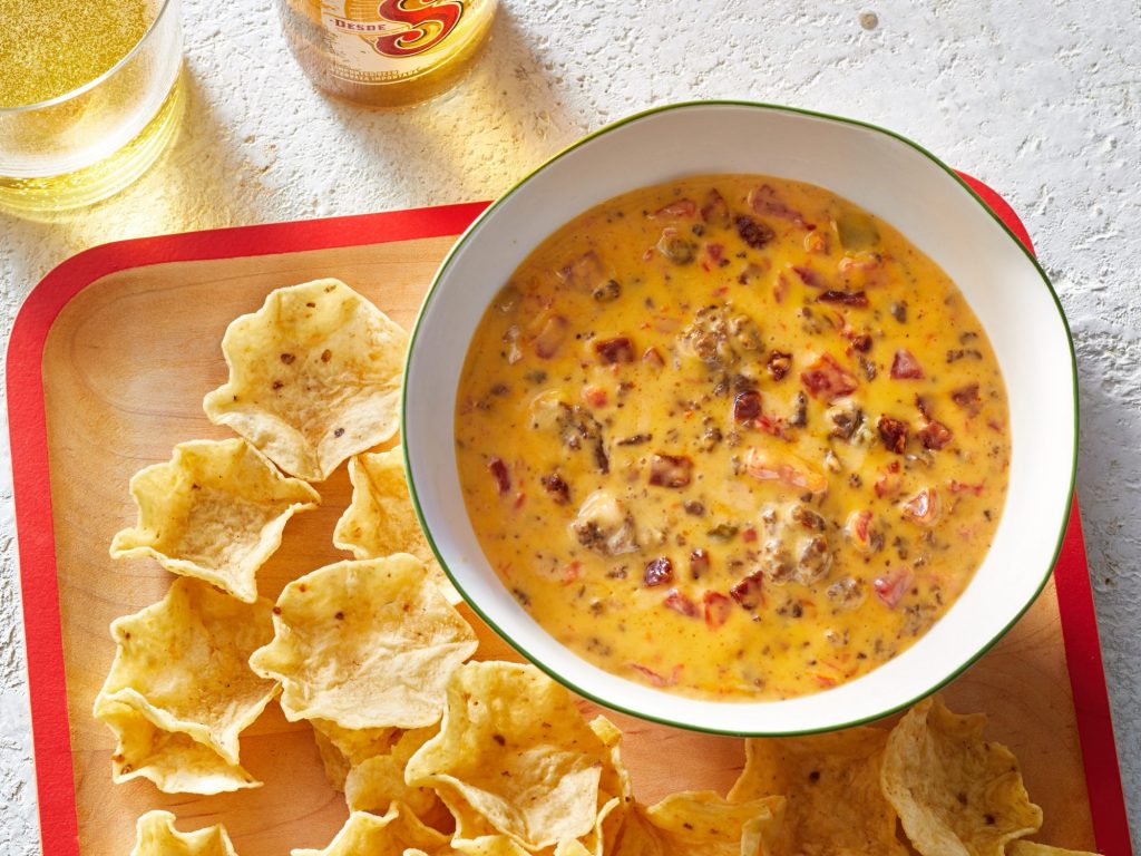 A bowl of food on a table